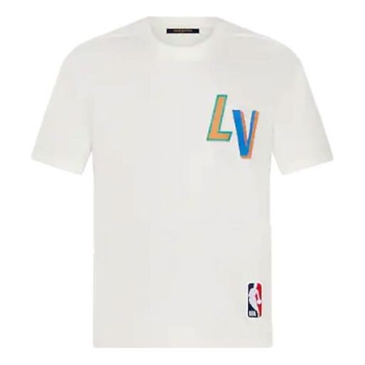 

Футболка x nba logo letter print white Louis Vuitton, белый