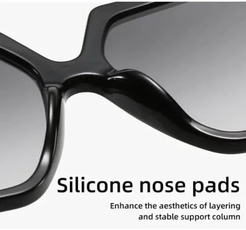 

Винтажные солнцезащитные очки большого размера с квадратным градиентом для женщин, модель 2027 года, для активного отдыха, с широкими дужками MTZJH, Black Green