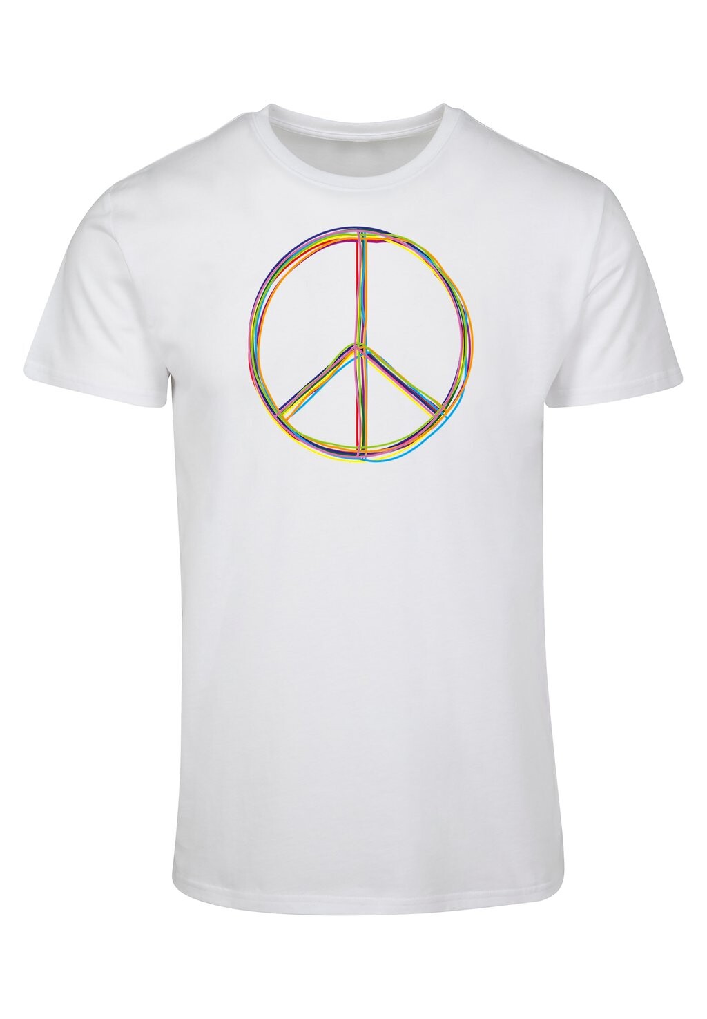 

Футболка с принтом PEACE MULTICOLOR Merchcode, белый