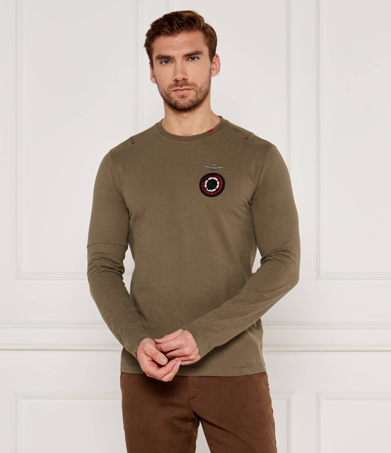 

Лонгслив Aeronautica Militare Regular Fit, цвет cachi