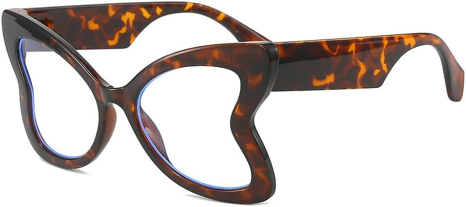 

Большие женские солнцезащитные очки-бабочки с прозрачными градиентными линзами и защитой от УФ-излучения UV400; мужские солнцезащитные очки с леопардовым принтом "кошачий глаз" generic, Leopard Clear