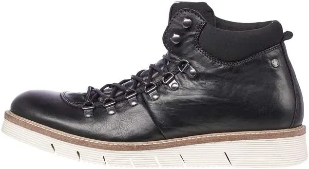 Мужские кожаные ботинки JFC Columbus антрацитового цвета от Jack & Jones
