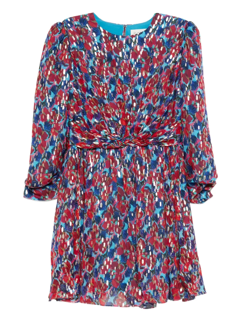 

Платье мини Blythe с цветочным принтом Saloni, красный