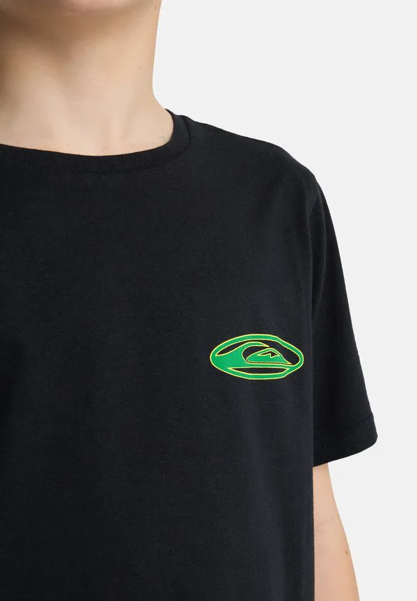 Футболка унисекс с принтом в виде глобуса quik Quiksilver, Anthracite - Solid — фото 4