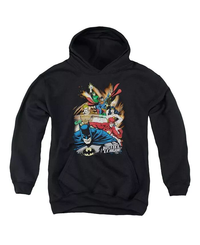 

Толстовка с капюшоном Boys of America Youth Starburst Pull Over Hoodie / Толстовка с капюшоном Justice League, черный