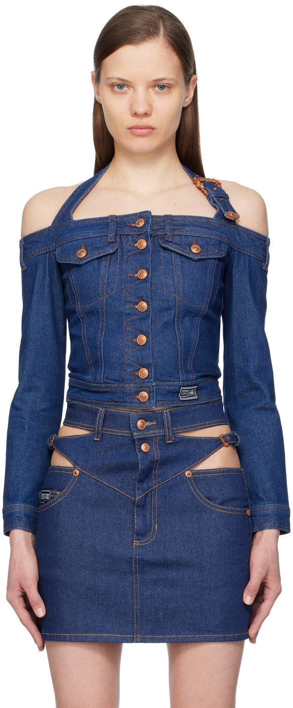 

Джинсовая блузка на пуговицах Versace Jeans Couture