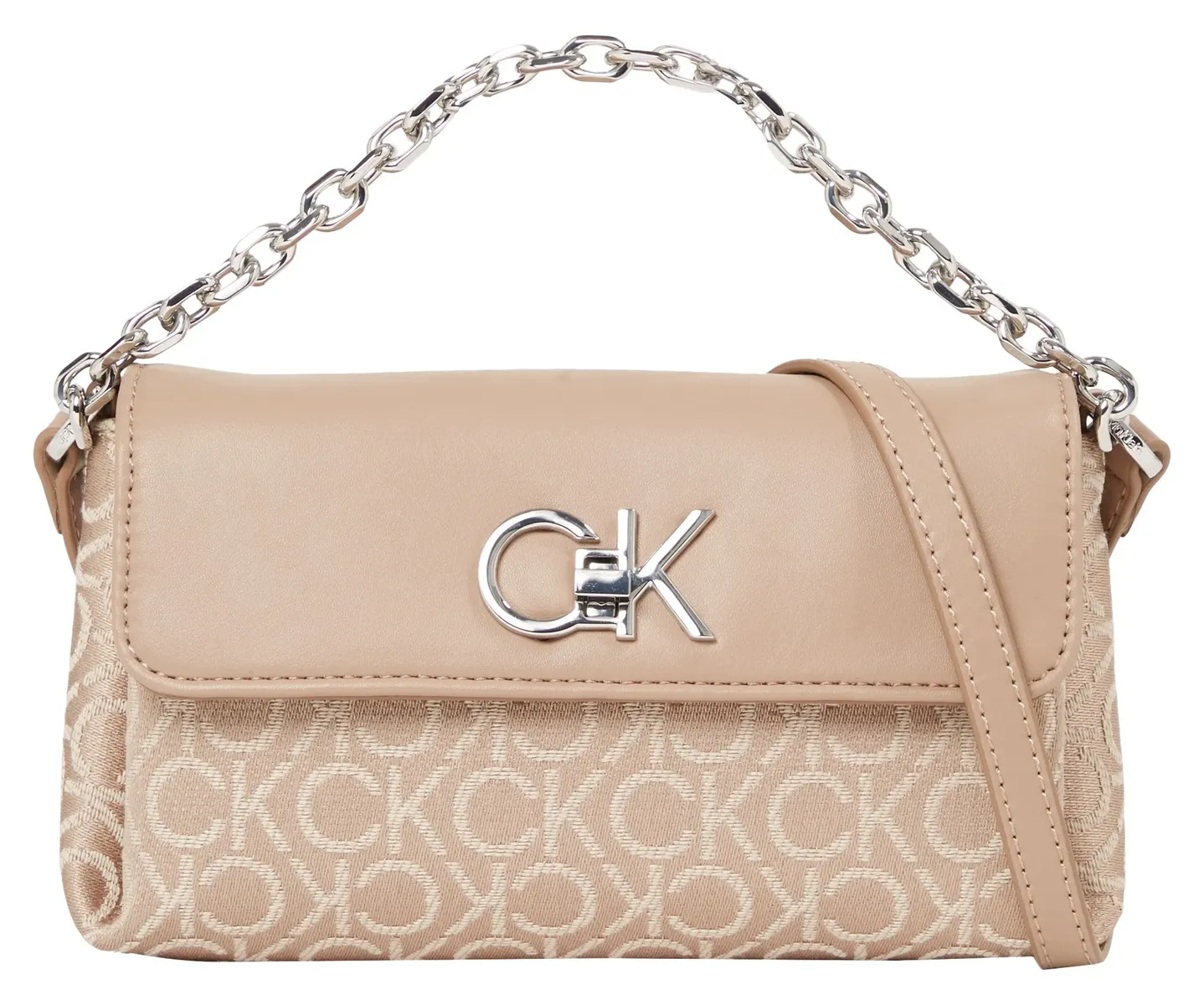 

Сумка через плечо Calvin Klein "RE-LOCK MINI CROSSBODY BAG_JCQ", женская сумка-сумка, цвет Chanterelle Mono Jacquard