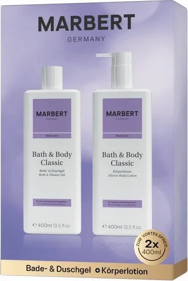 Набор для ухода за телом «Classic Care Set» от MARBERT Germany: гель для душа и лосьон для тела Marbert