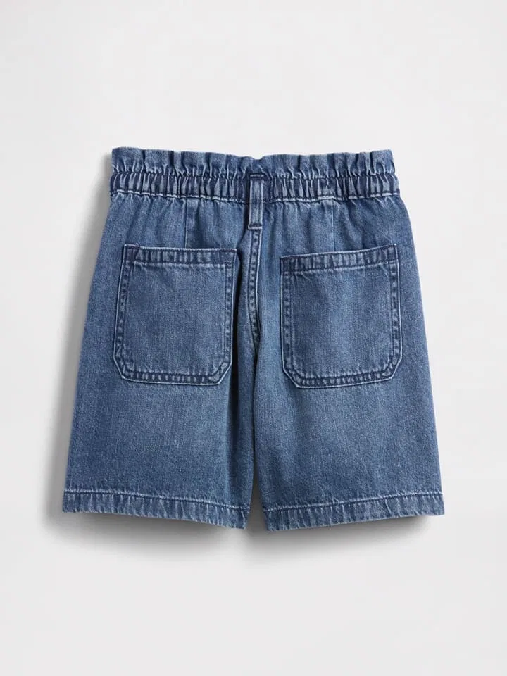 Шорты из денима, GAP, синие — фото 2