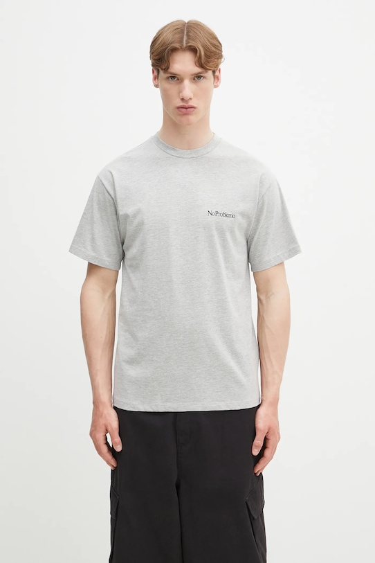 

Хлопковая футболка mini problemo ss tee No Problemo, серый