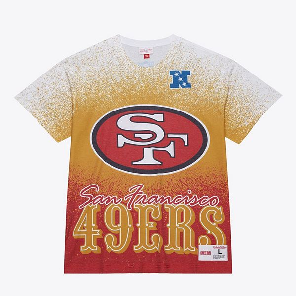 

Мужская белая футболка San Francisco 49ers с винтажным логотипом Team Burst Mitchell & Ness