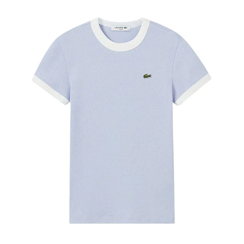 Футболка LACOSTE белая хлопковая классическая — фото 4
