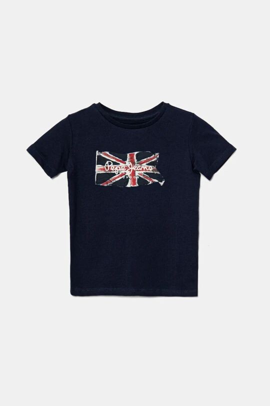

Clag детская хлопковая футболка Pepe Jeans, темно-синий