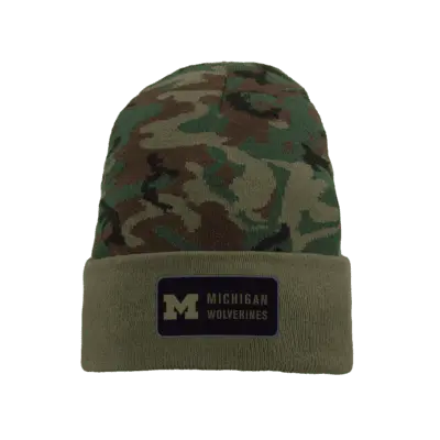 

Шапка Nike Michigan College Beanie, цвет Camo Green