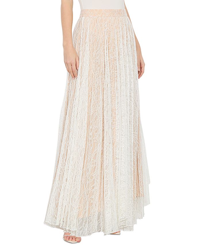 

Кац плиссированная юбка макси Alice and Olivia, слоновая кость/кремовый