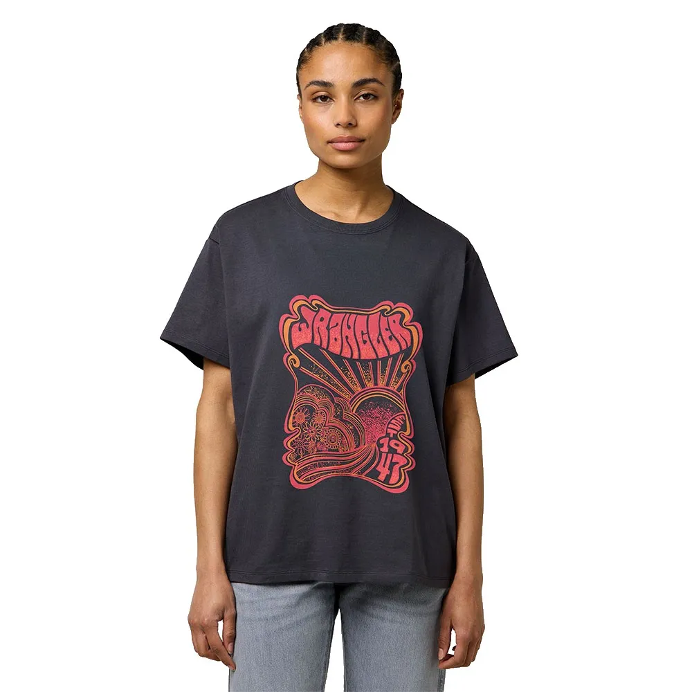 

Футболка с коротким рукавом Wrangler 112373022 Girlfriend Loose Fit, серый