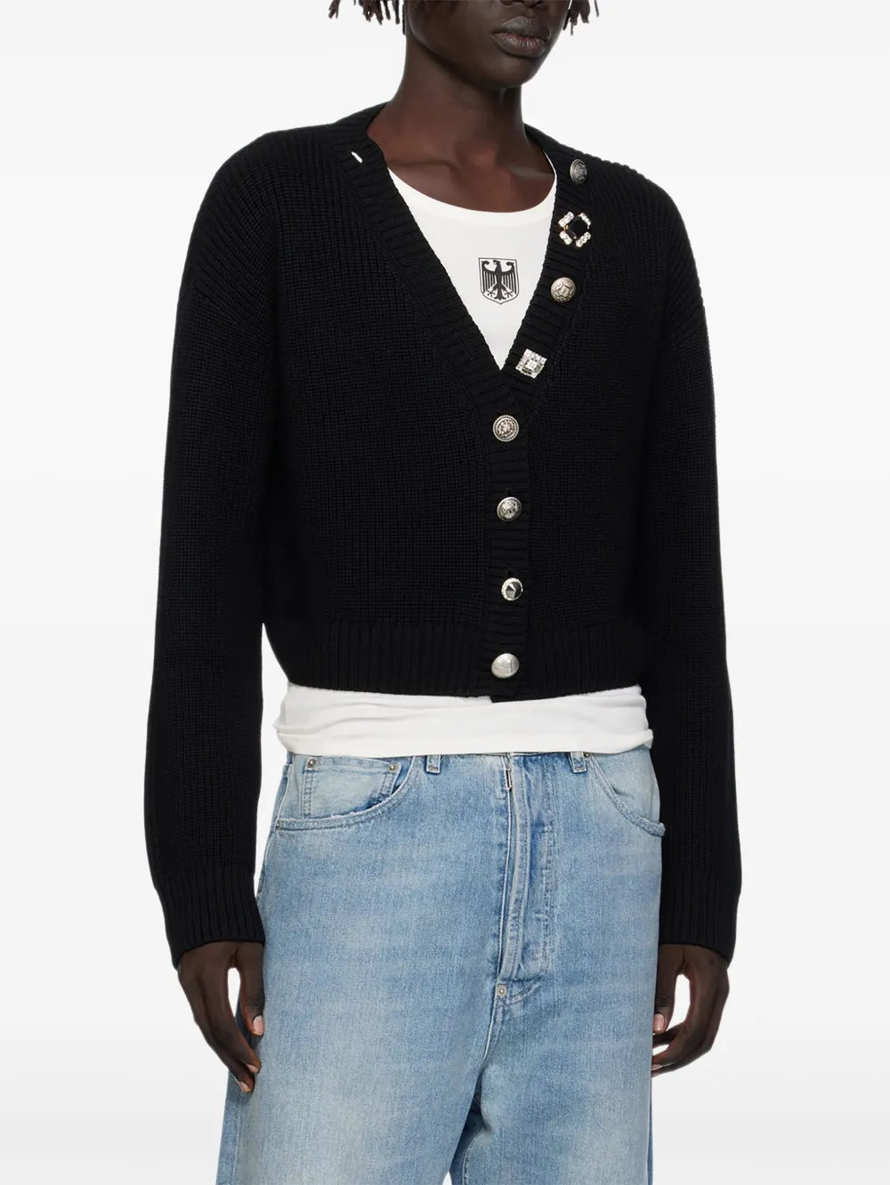 

Мини-кардиган на пуговицах VETEMENTS, черный