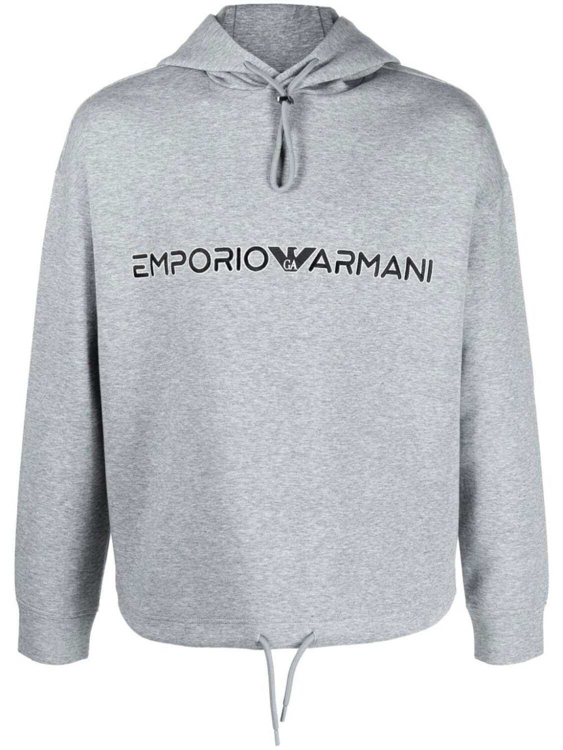 

Emporio Armani худи с вышитым логотипом, серый