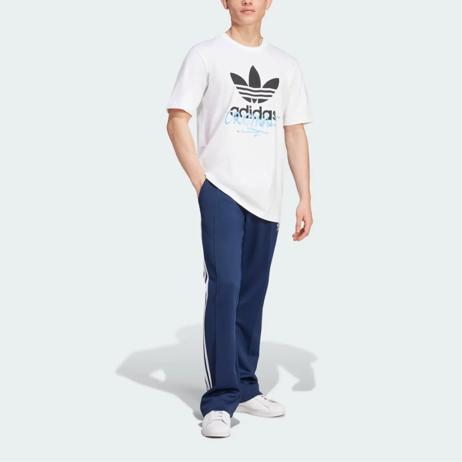 STREET 1 Футболка мужская белая Adidas Originals, белый — фото 3