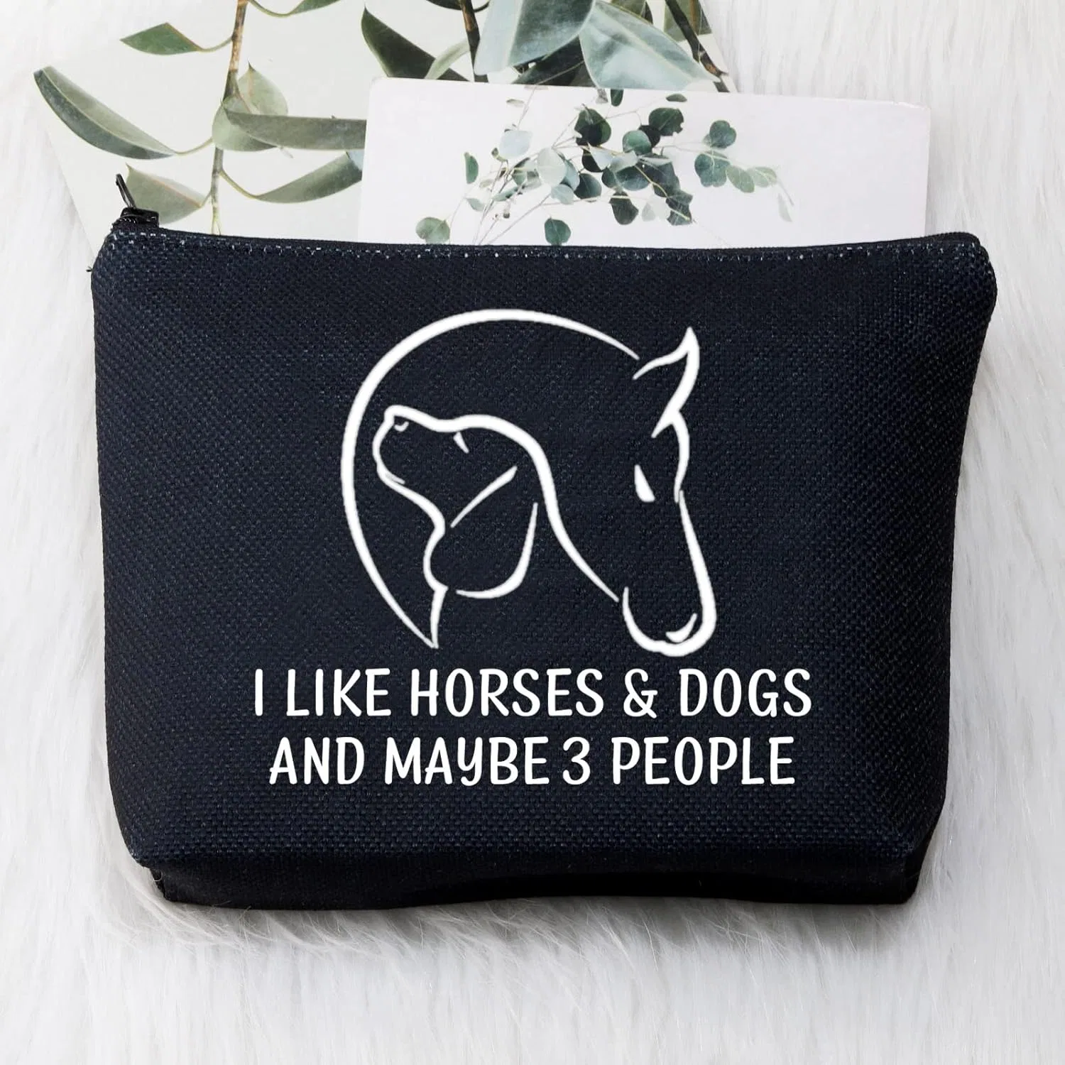 Косметичка PLITI с принтом «Лошади и собаки» Pliti, Like Horses Dogs Blu — фото 3