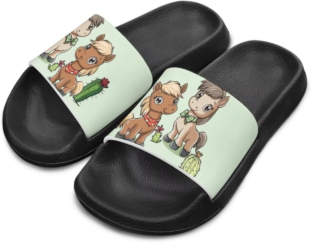 

Детские тапочки, пляжные сандалии, сланцы, шлепанцы для детей унисекс, мальчиков и девочек, подарок для дочерей, сыновей, младших братьев и сестер, черная подошва, размер для маленьких детей 11- для больших детей 3 Qoiuvncy