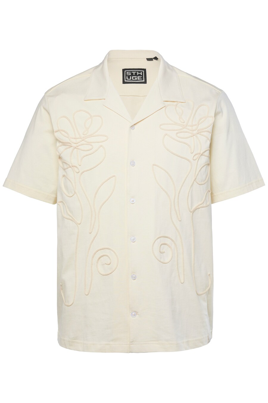 

Рубашка на пуговицах классического кроя STHUGE, Sand