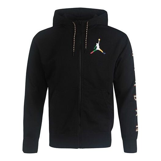 

Куртка Air Jordan Zipper Cardigan Hooded Jacket Men's Black, черный