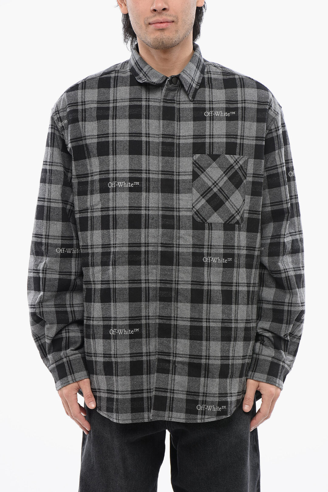 

Утепленная рубашка Off-White в клетку