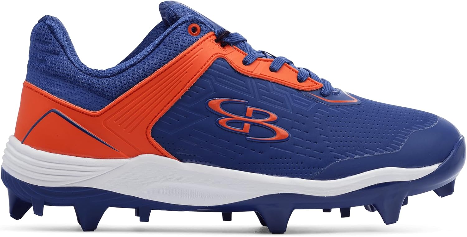 Бутсы Boombah Viper Pro для мужчин с формованной подошвой - несколько вариантов цвета - разные размеры, синий/оранжевый — фото 3