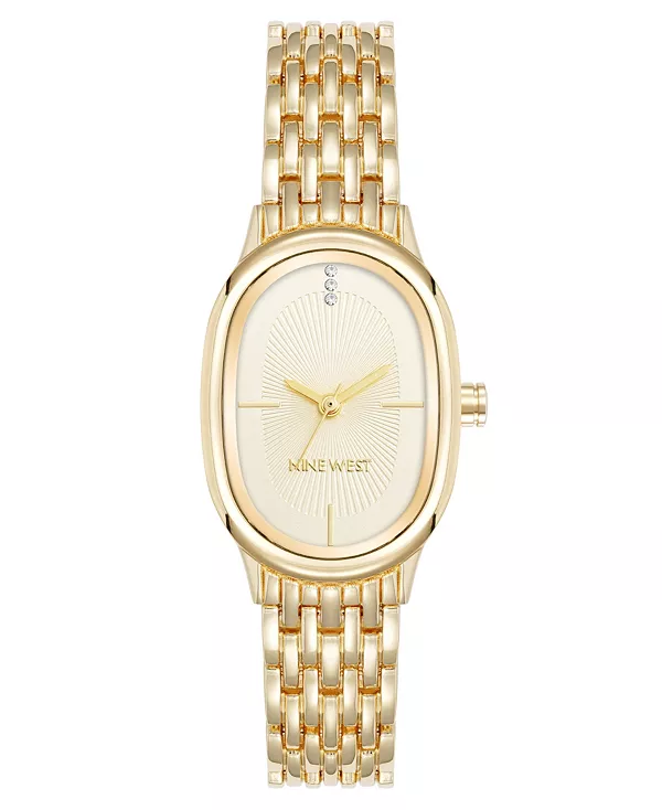 

Женские кварцевые часы изящной овальной формы из металлического сплава золотистого оттенка, 23 мм Anne Klein, gold-tone