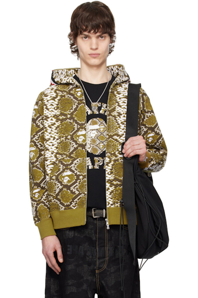 

Эксклюзивная толстовка SSENSE Khaki Shark BAPE