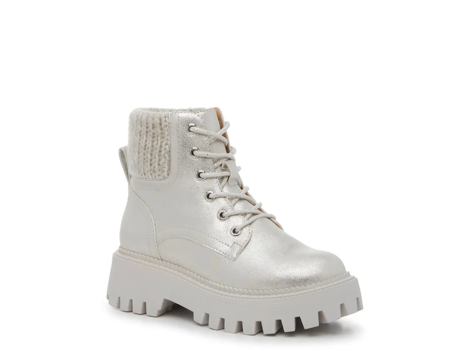 

DV by Dolce Vita Kamilla Combat Boot - детский, серебристый металлик
