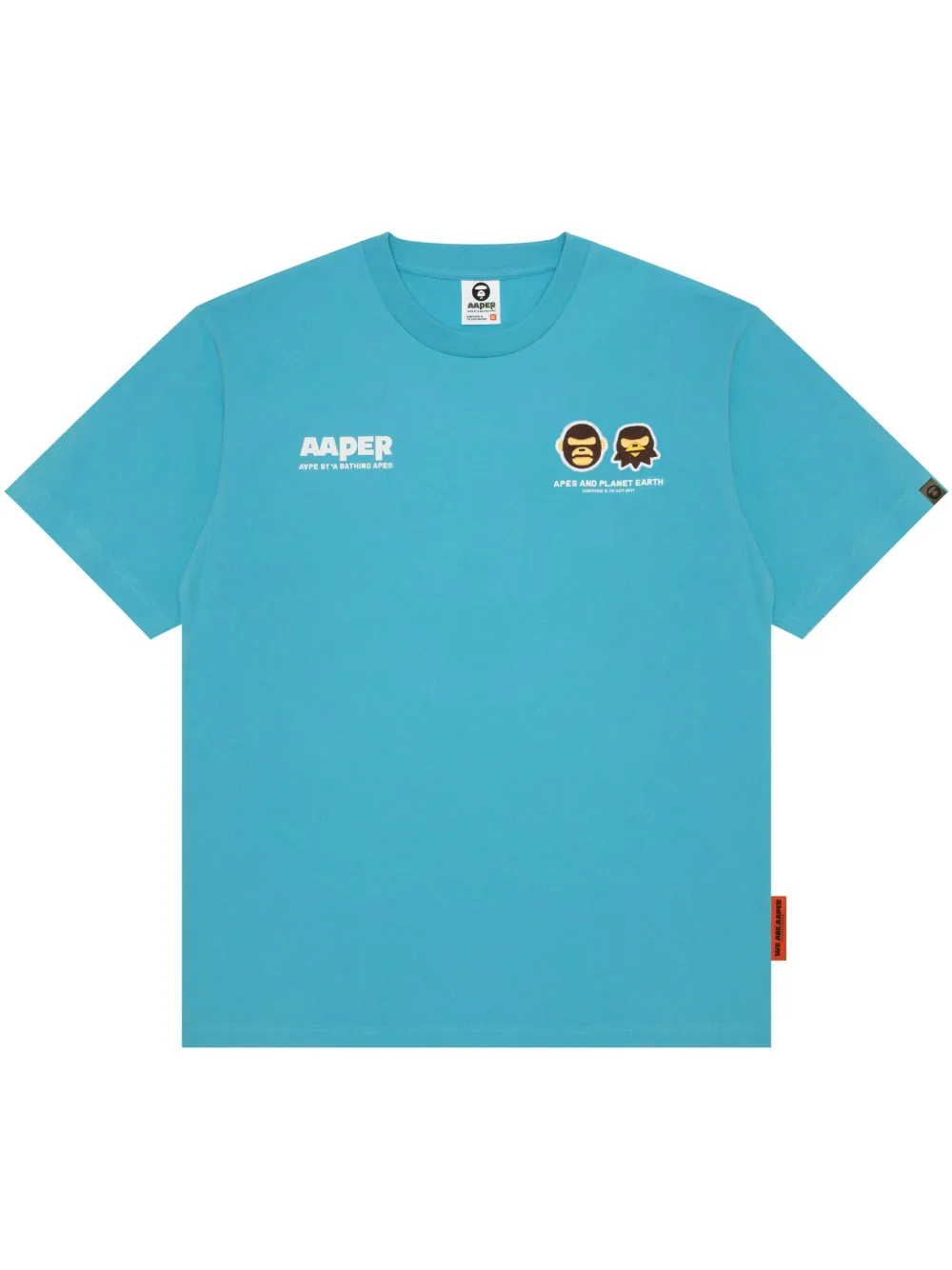 

Футболка с логотипом AAPE BY *A BATHING APE, синий