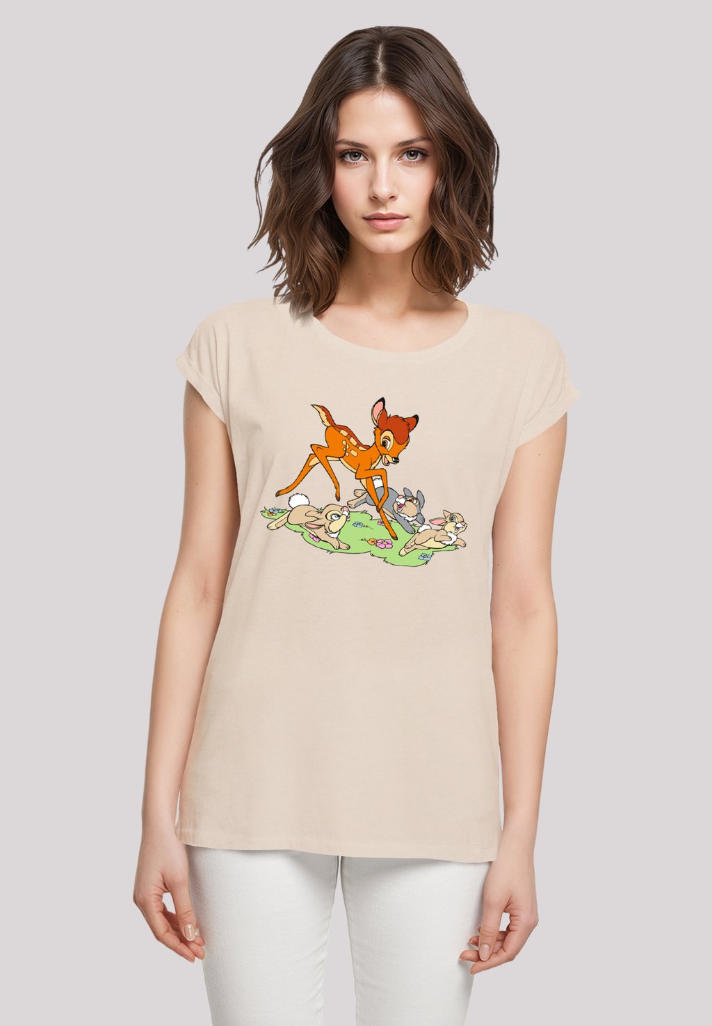 

Футболка с принтом DISNEY BAMBI PLAYING F4NT4STIC, песочный
