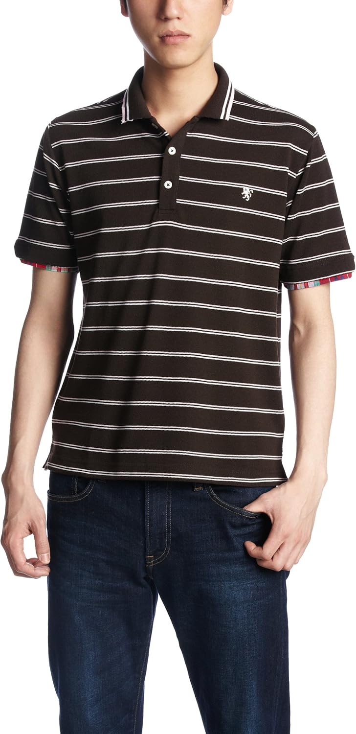 

Поло в полоску, окрашенное пряжей Pink Ponk Pincponc, коричневый