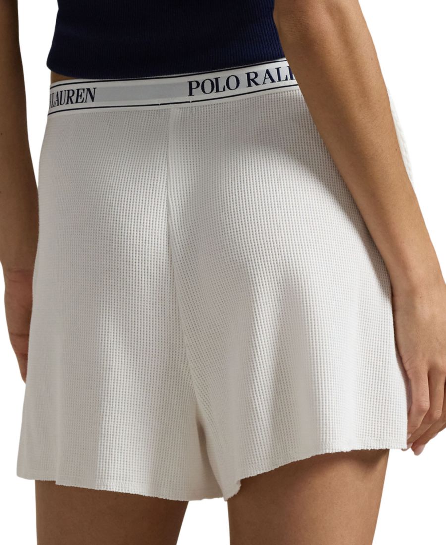 Женские боксерские шорты с вафельной текстурой Polo Ralph Lauren, White — фото 2