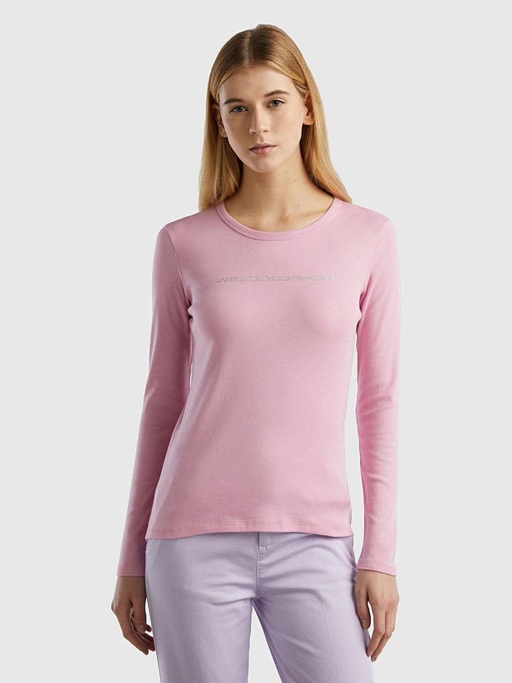 

Лонгслив Benetton, розовый