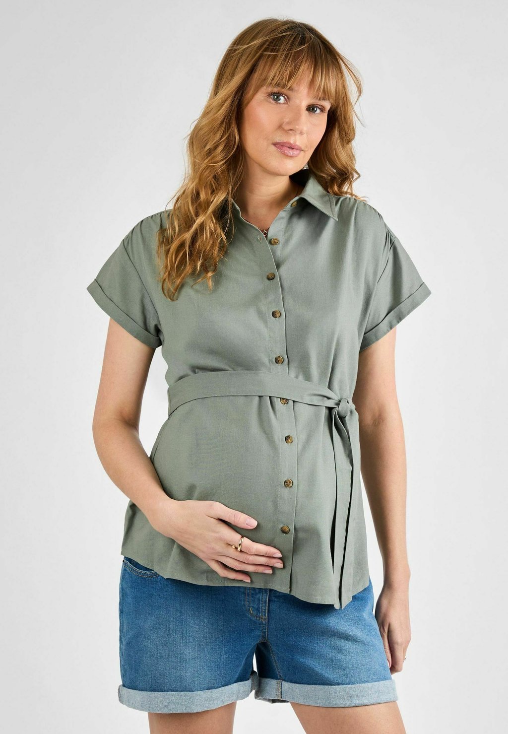 

Блузка на пуговицах MATERNITY FIT - BLEND JoJo Maman Bébé, зеленый