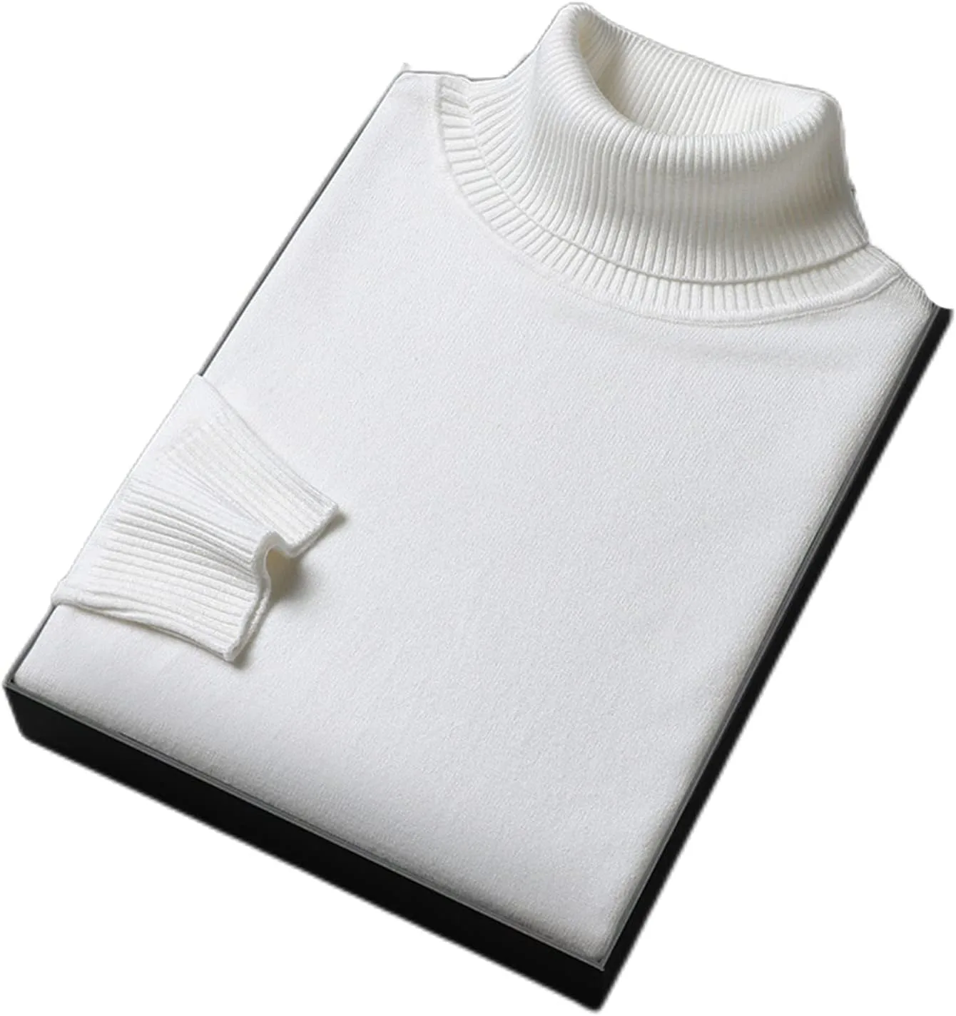 

Мужской водолазный свитер черный CgamlYunneyl