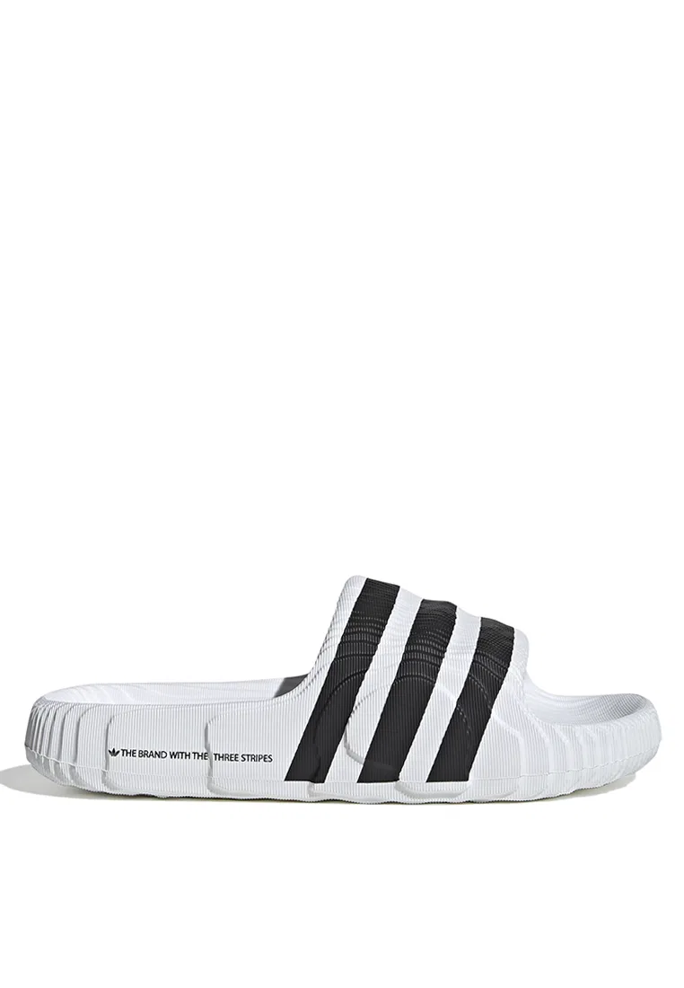 Шлепанцы, Adilette 22, Adidas, белый/черный