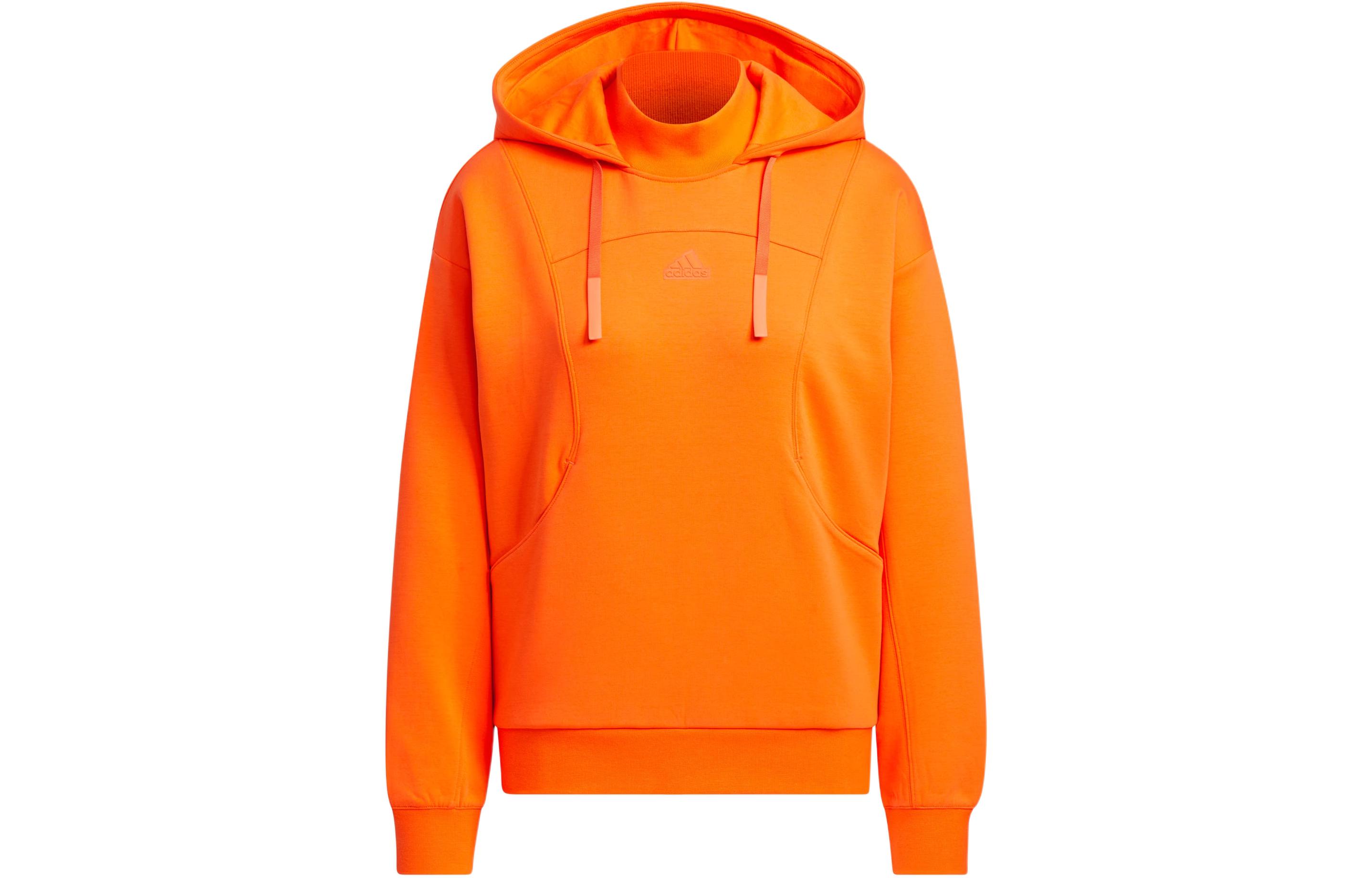 Футзальный худи свитер женский half impact orange Adidas, оранжевый — фото 3