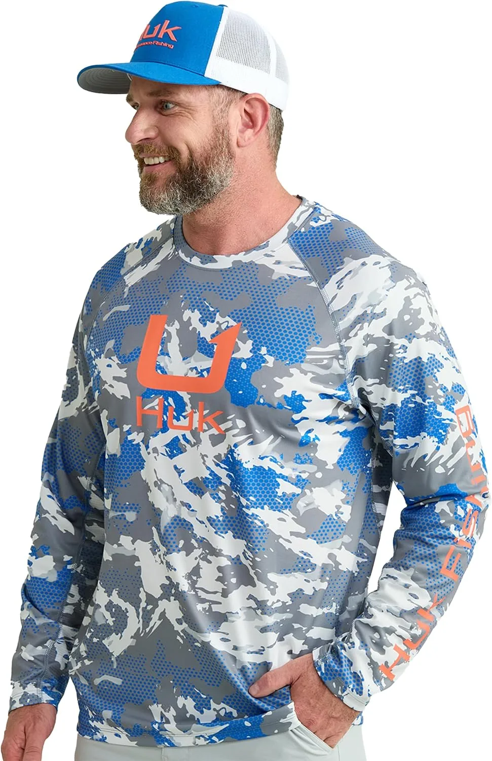 

HUK мужская толстовка с капюшоном Kc Scott Patterned Pursuit