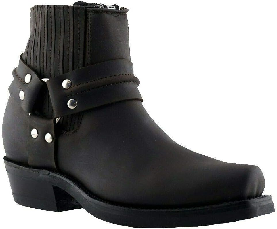 

Унисекс ботинки Grinders Renegade LO из кожи в ковбойском западном байкерском стиле, коричневый