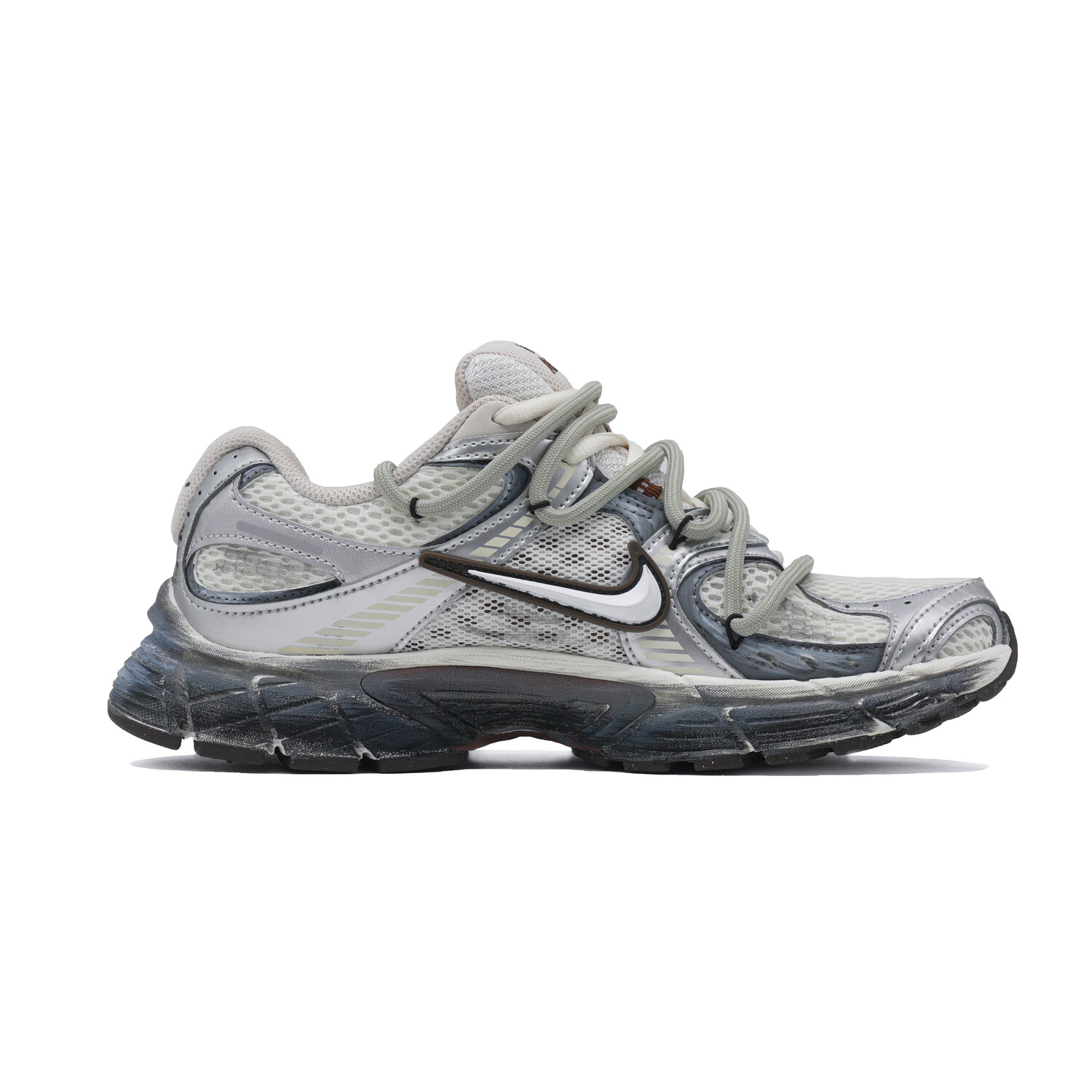 Nike Женские кроссовки V5 RNR низкие белые серые серебристые 2, цвет Gray Silver 2 — фото 4