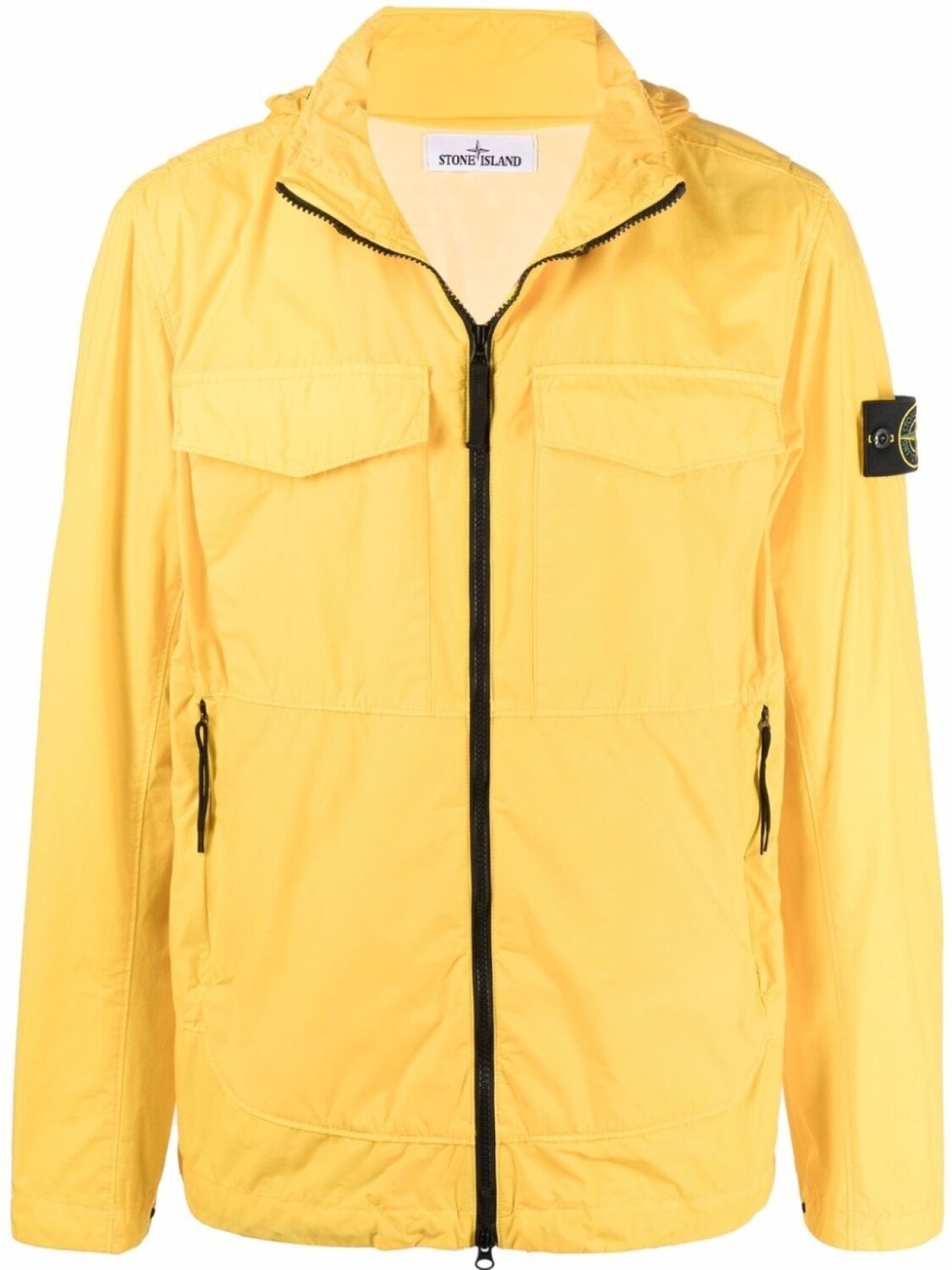 

Stone Island куртка на молнии с нашивкой Compass, желтый