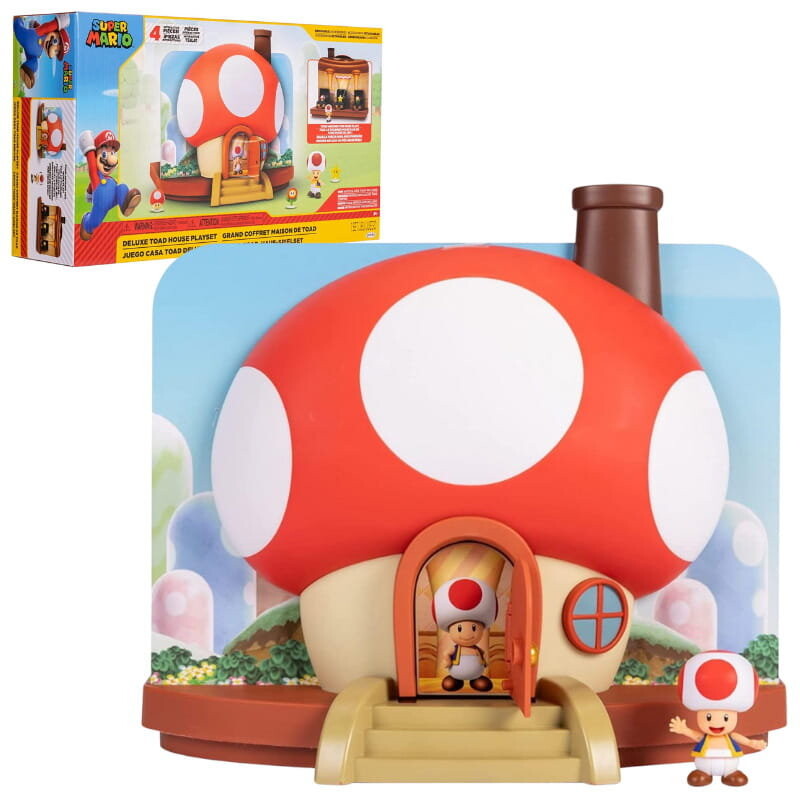 

Роскошный игровой набор с фигурками Super Mario Bros. Toad's House Deluxe Jakks Pacific