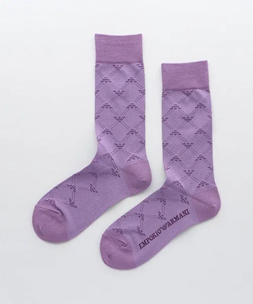 Носки EMPORIO ARMANI с логотипом, темно-фиолетовые