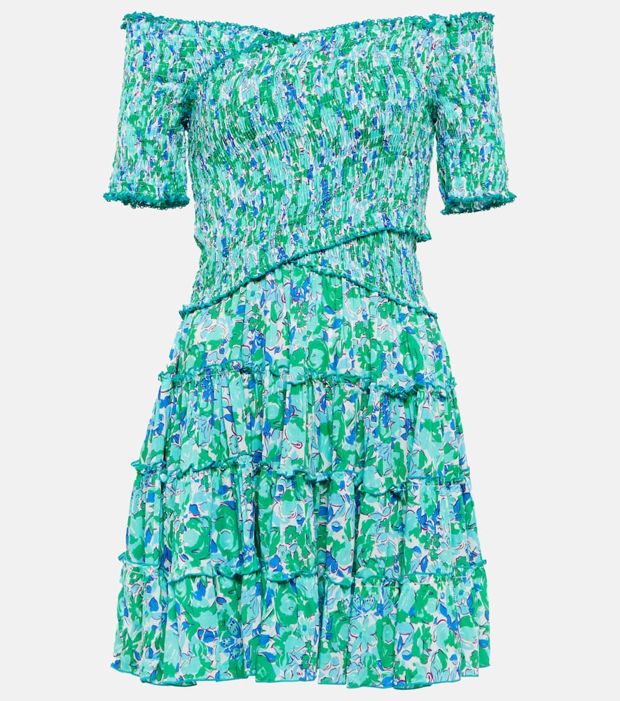 

Солад цветочное плиссированное мини-платье Poupette St Barth