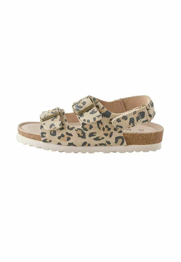 Сандалии с широкой и закрытой колодкой Next, Tan Brown Leopard Print