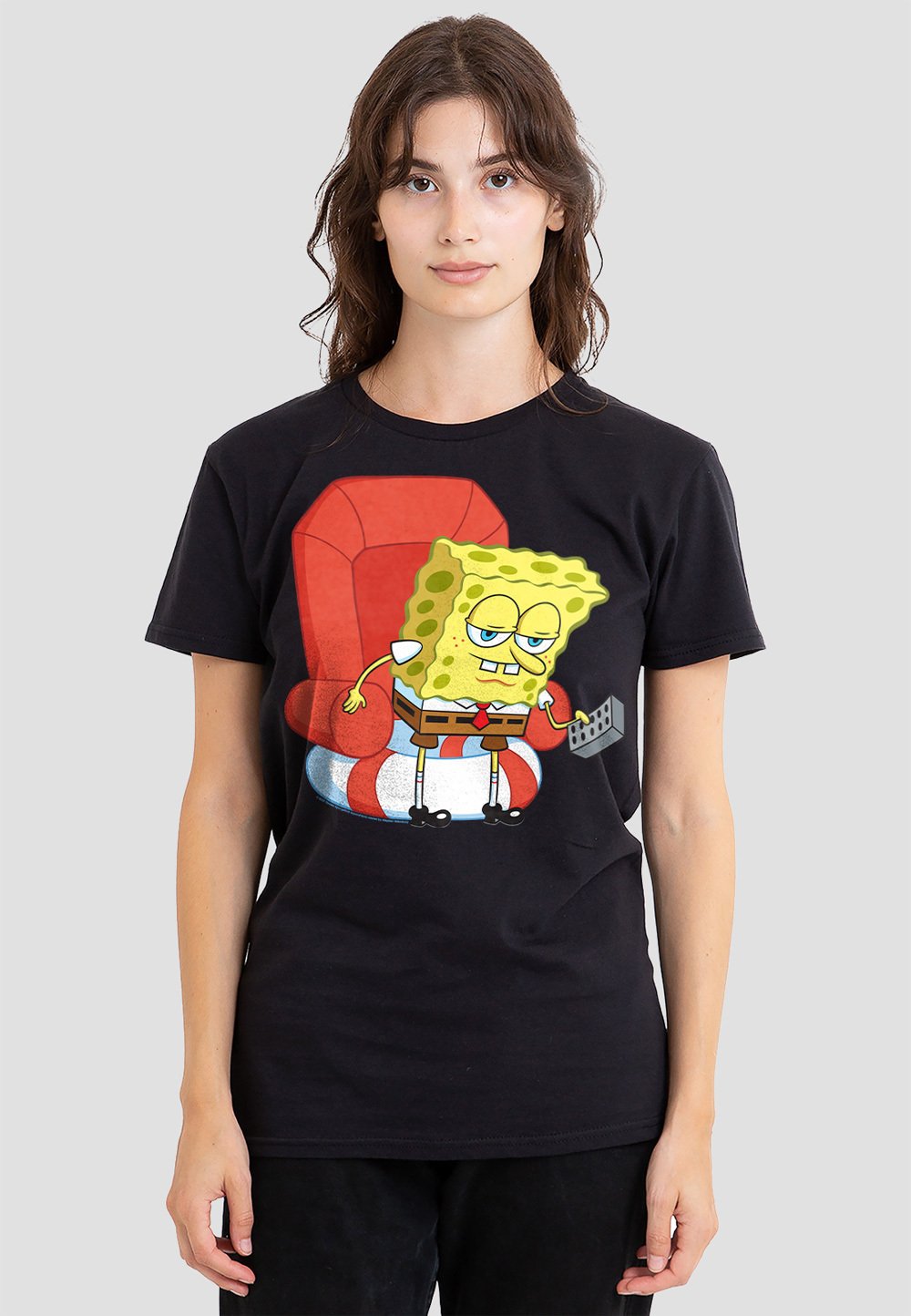 

Футболка с принтом SPONGEBOB HEAD OUT MEME Cotton Soul, черный